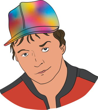 illustration of boy from the future