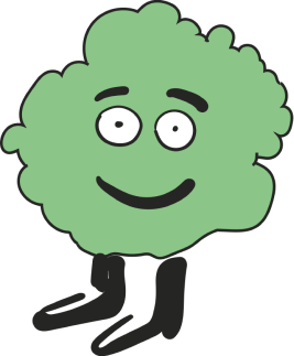 illustration of a salad person
